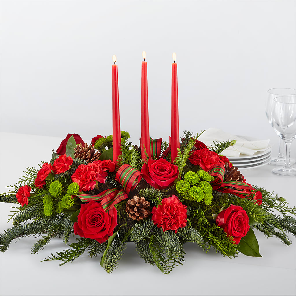 By the Candlelight Centerpiece – BLOSSOMS & BALLOONS FLORIST, Roseville CA