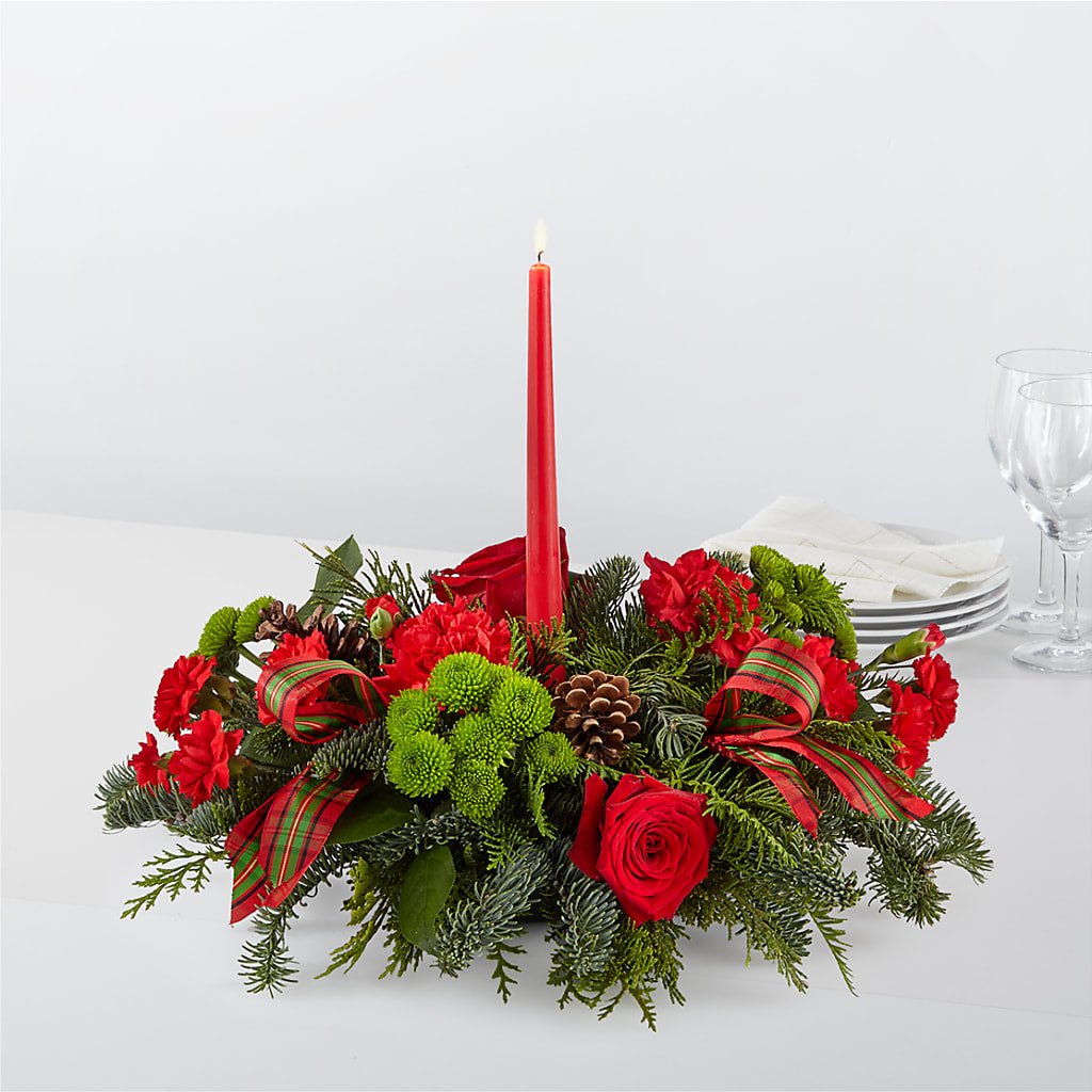 By the Candlelight Centerpiece – BLOSSOMS & BALLOONS FLORIST, Roseville CA