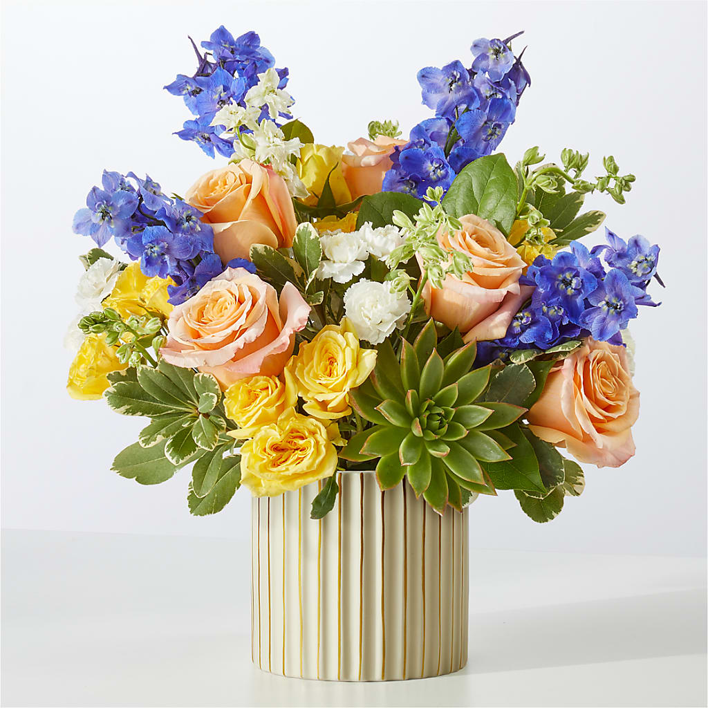 Cobalt Reverie Bouquet – BLOSSOMS & BALLOONS FLORIST, Roseville CA