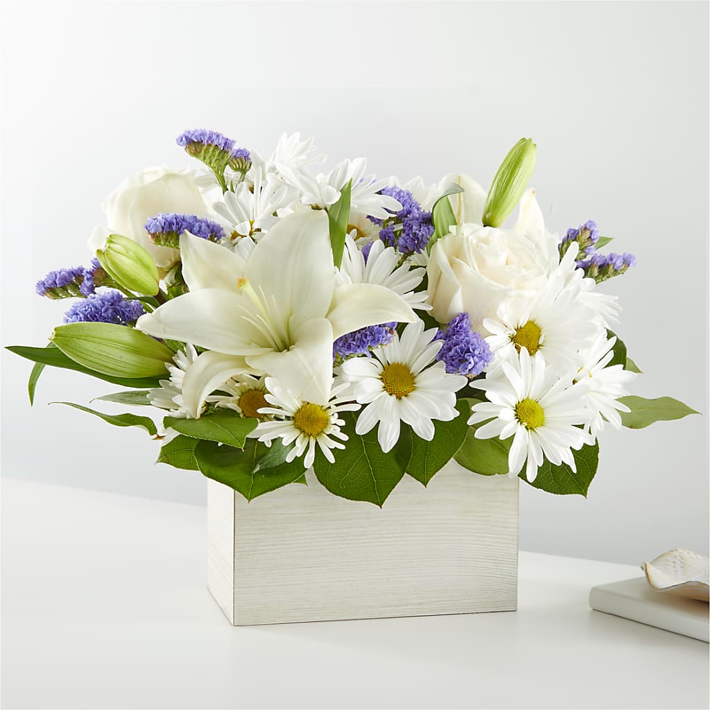 Beyond Blue Box Bouquet – BLOSSOMS & BALLOONS FLORIST, Roseville CA