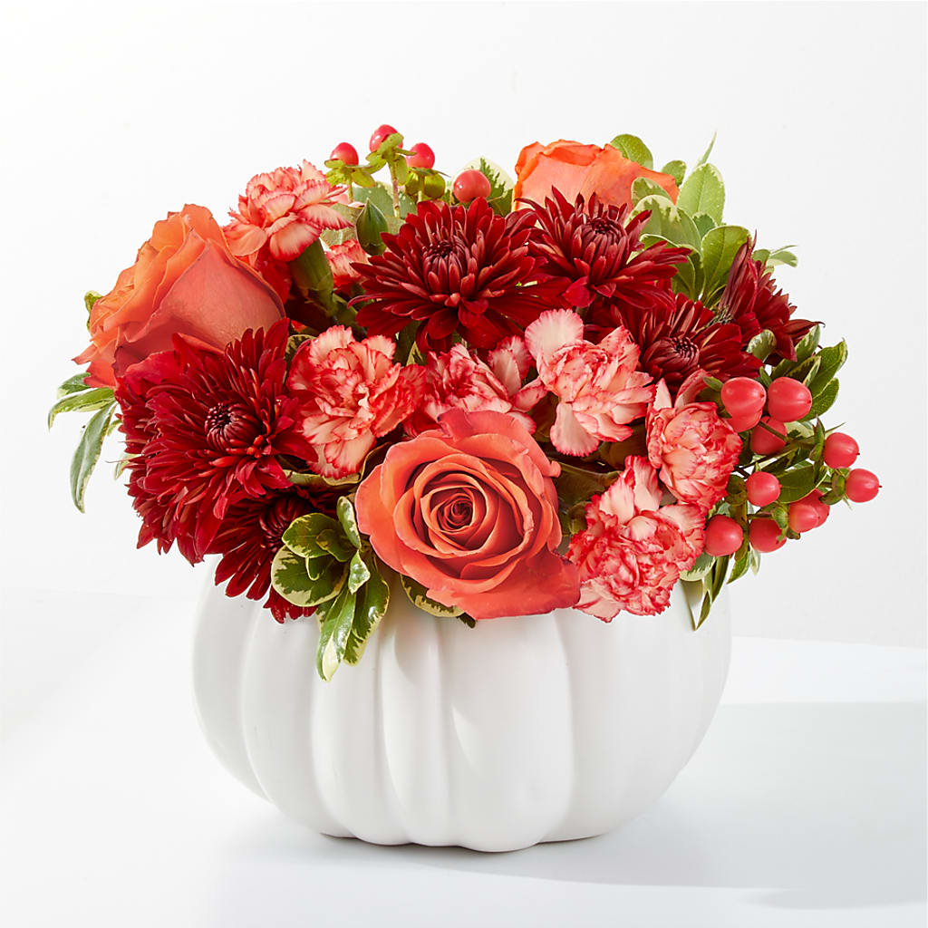 Autumn Air Pumpkin Bouquet – BLOSSOMS & BALLOONS FLORIST, Roseville CA