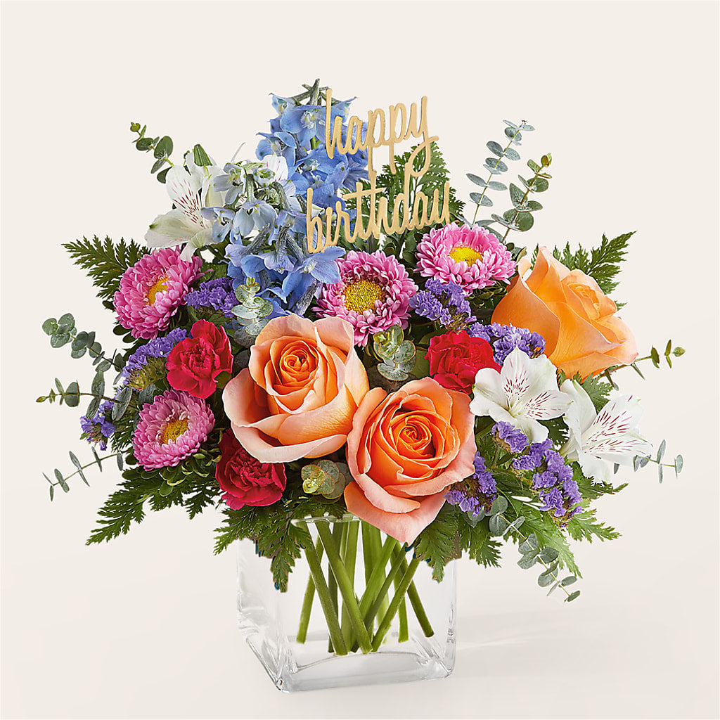 Birthday Bash Bouquet – BLOSSOMS & BALLOONS FLORIST, Roseville CA