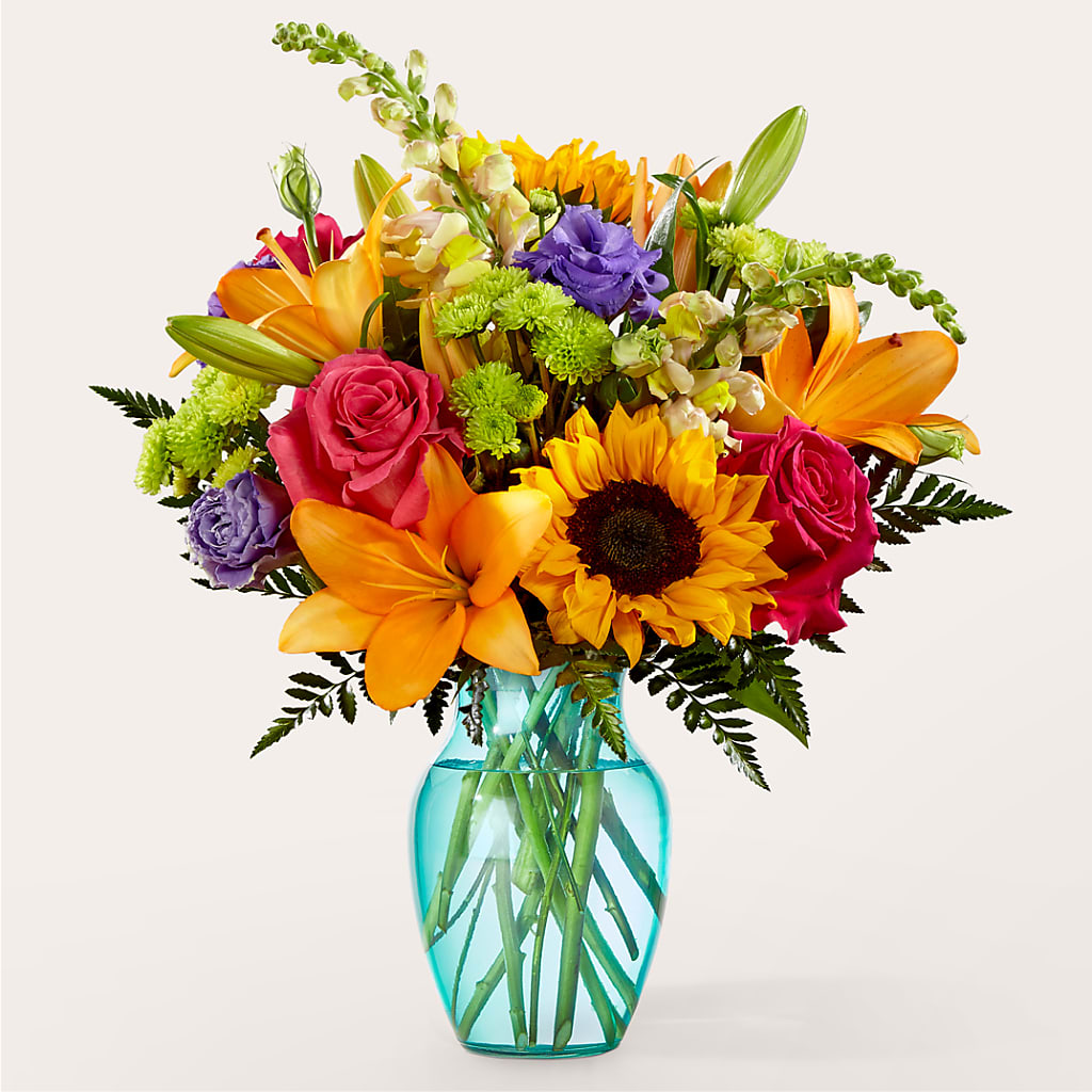 Double Rainbow Bouquet – BLOSSOMS & BALLOONS FLORIST, Roseville CA