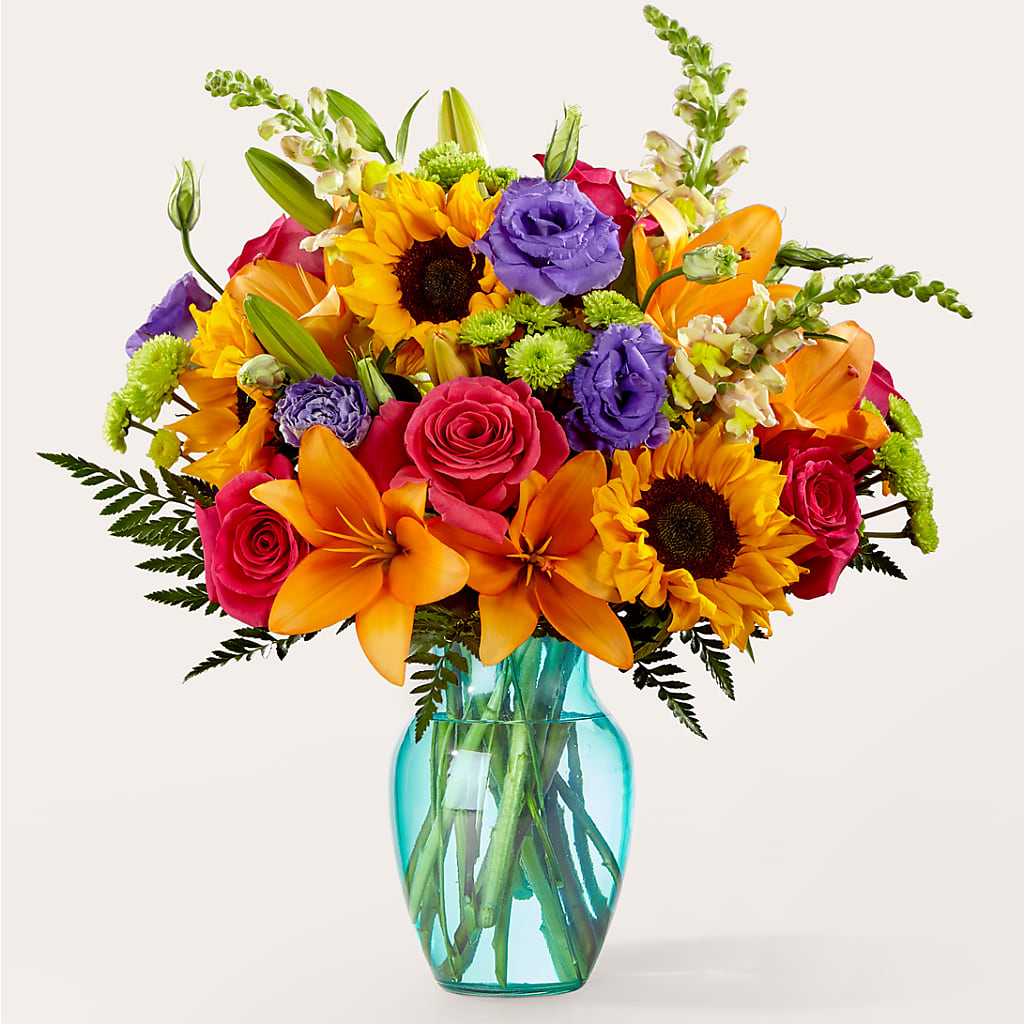 Double Rainbow Bouquet – BLOSSOMS & BALLOONS FLORIST, Roseville CA