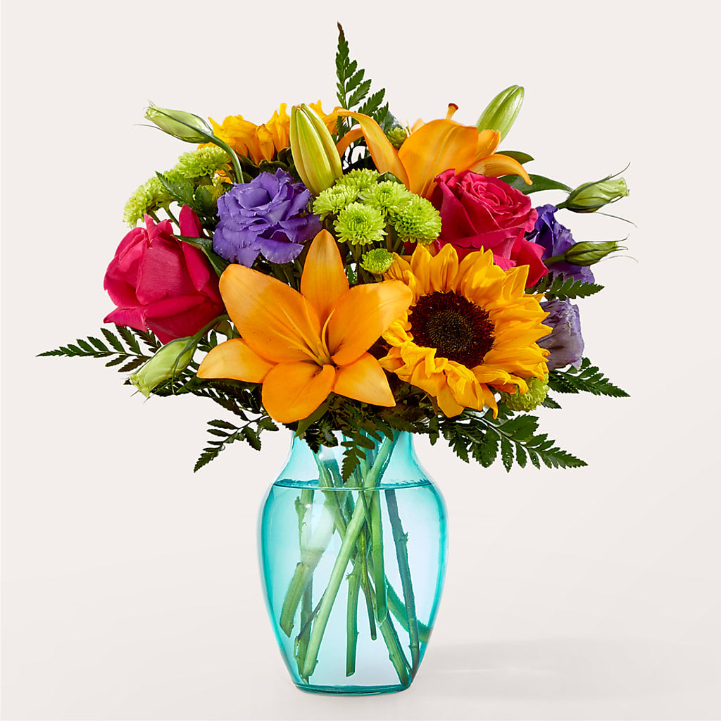 Double Rainbow Bouquet – BLOSSOMS & BALLOONS FLORIST, Roseville CA