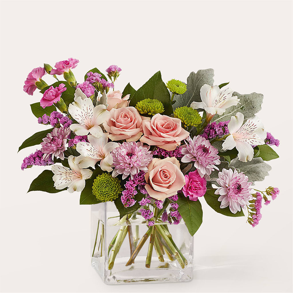 Pink Suede Bouquet – BLOSSOMS & BALLOONS FLORIST, Roseville CA