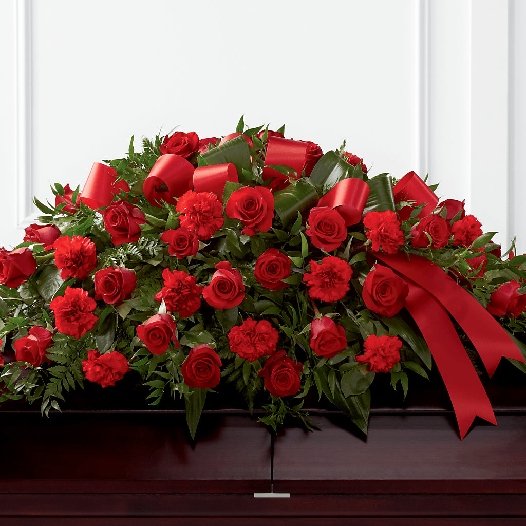 Tribute of Life Casket Spray – BLOSSOMS & BALLOONS FLORIST, Roseville CA