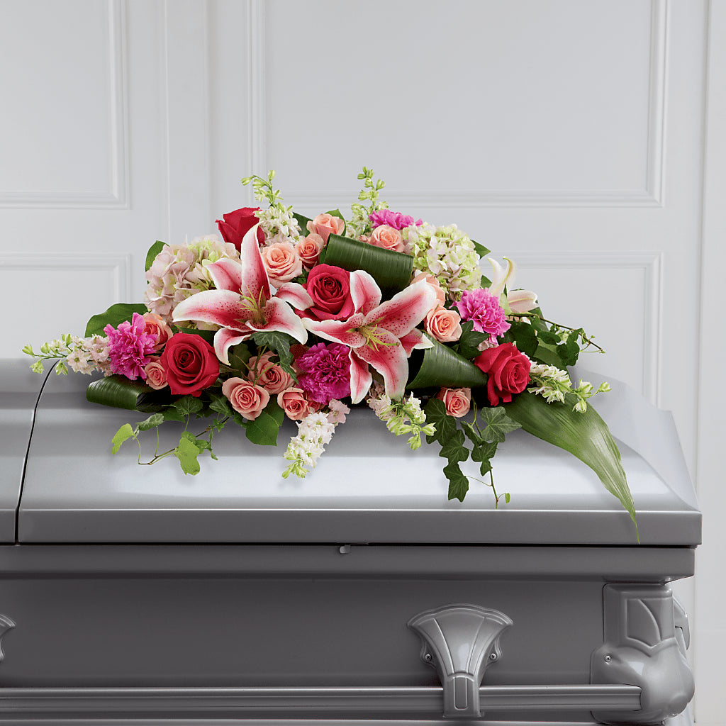 Splendid Grace Casket Spray – BLOSSOMS & BALLOONS FLORIST, Roseville CA