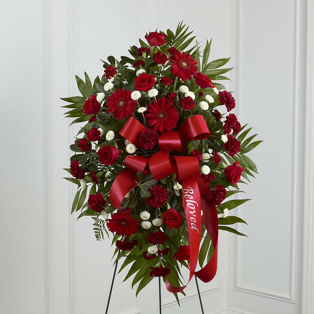 Treasured Memories Standing Spray – BLOSSOMS & BALLOONS FLORIST, Roseville CA