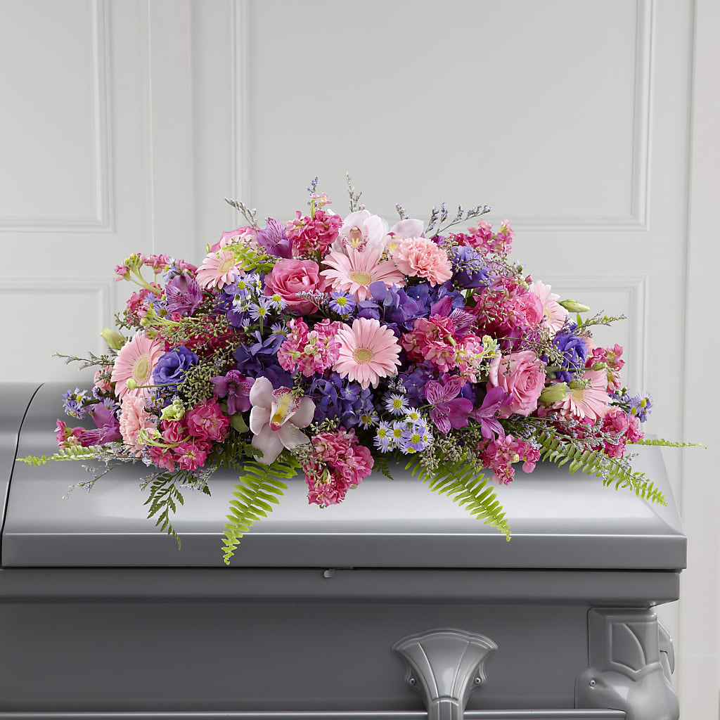 Glorious Garden Casket Spray – BLOSSOMS & BALLOONS FLORIST, Roseville CA