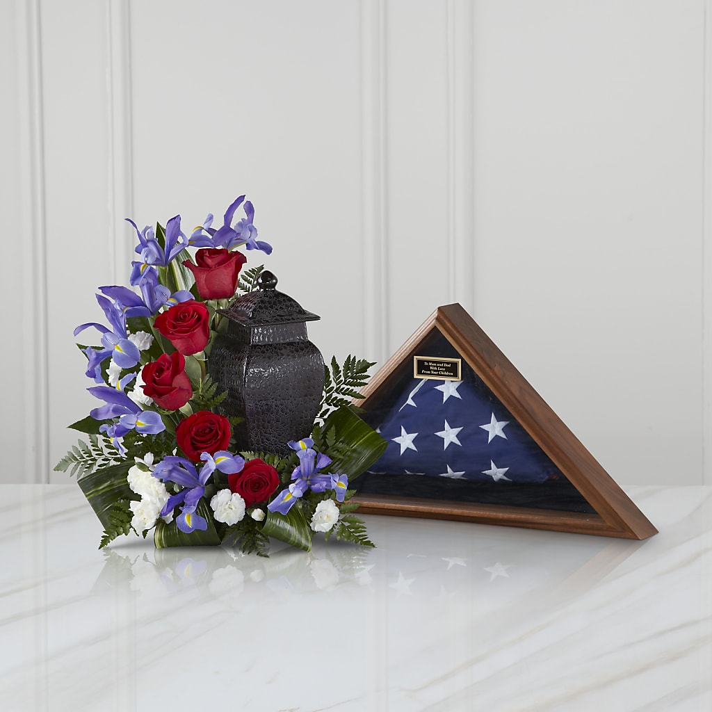 Patriotic Tribute Arrangement – BLOSSOMS & BALLOONS FLORIST, Roseville CA