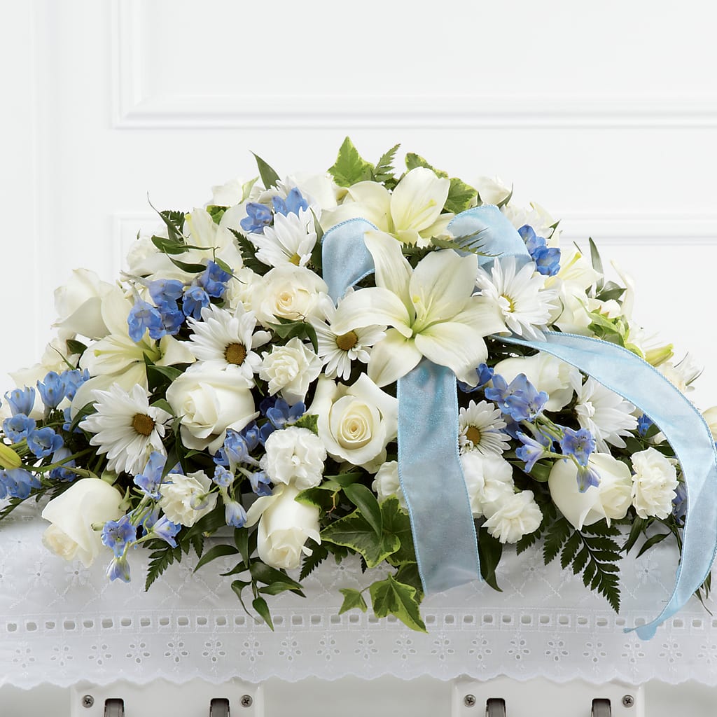 Tender Treasure Casket Spray – BLOSSOMS & BALLOONS FLORIST, Roseville CA