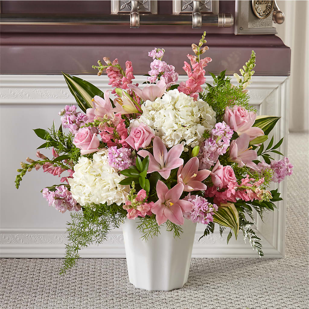 Simply Serene Floor Basket – BLOSSOMS & BALLOONS FLORIST, Roseville CA