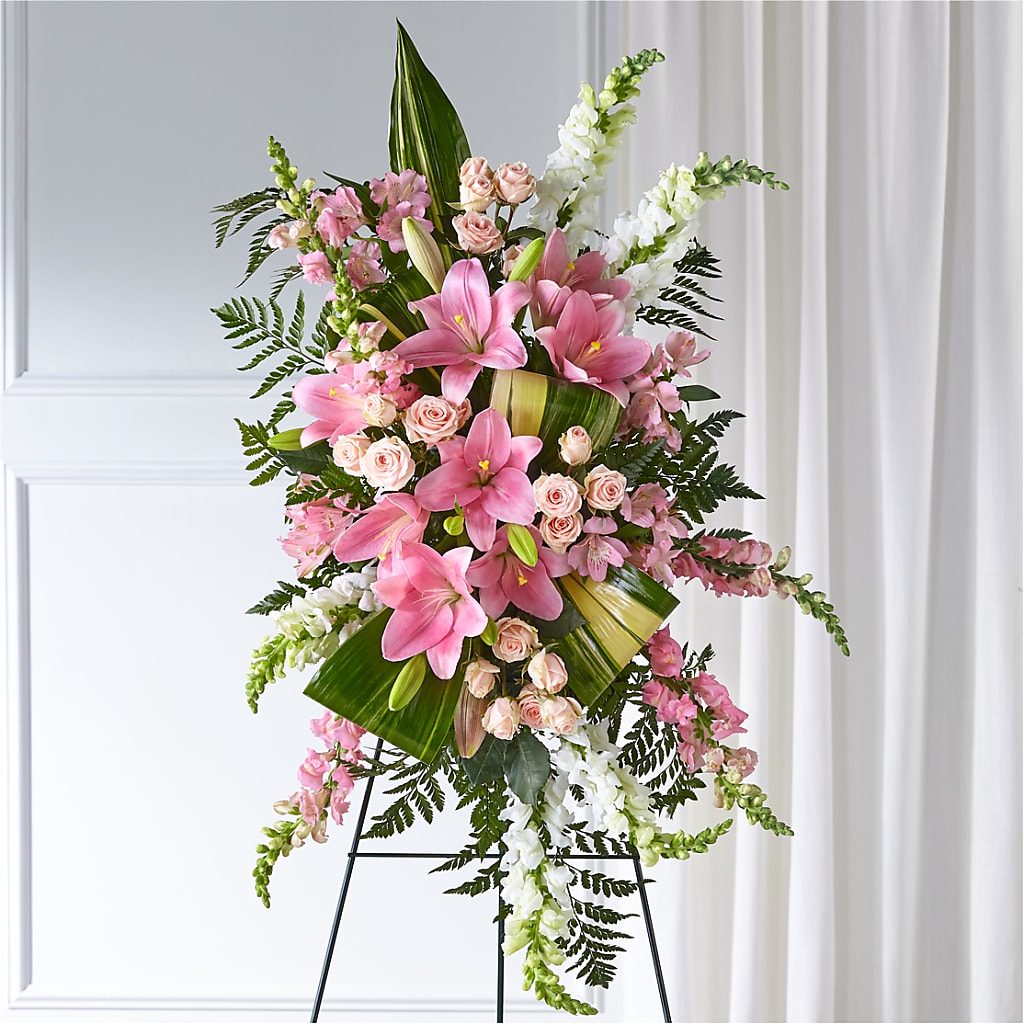 Elegant Embrace Standing Spray – BLOSSOMS & BALLOONS FLORIST, Roseville CA