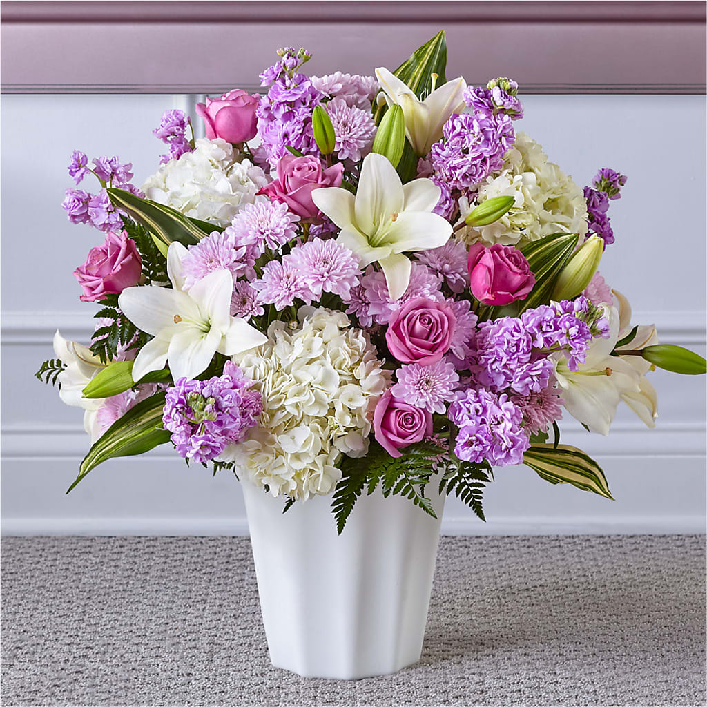 Heaven Sent Floor Basket – BLOSSOMS & BALLOONS FLORIST, Roseville CA