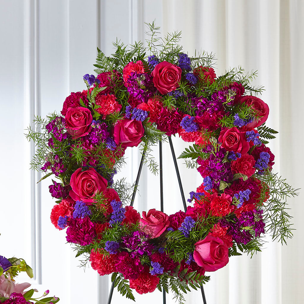 Calming Colors Wreath – BLOSSOMS & BALLOONS FLORIST, Roseville CA