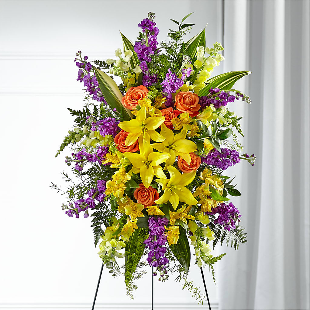 Thoughtful Prayers Standing Spray – BLOSSOMS & BALLOONS FLORIST, Roseville CA