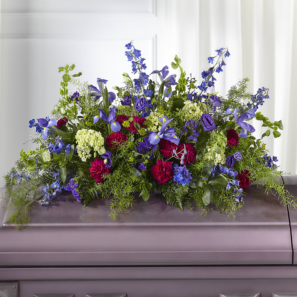 Always Treasured Casket Spray – BLOSSOMS & BALLOONS FLORIST, Roseville CA