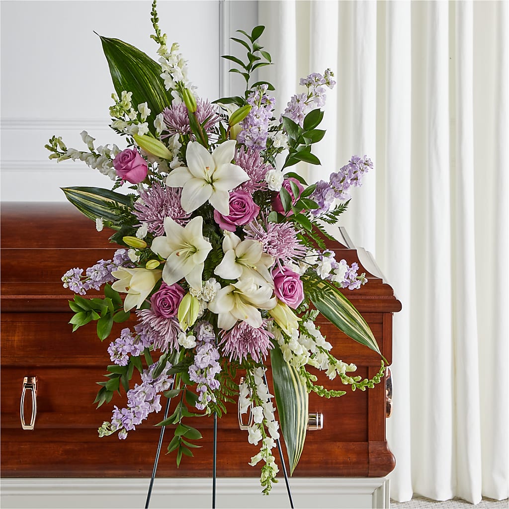 Grateful Hearts Standing Spray – BLOSSOMS & BALLOONS FLORIST, Roseville CA