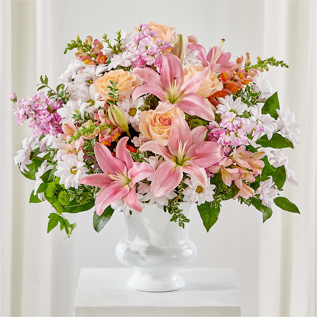 Heartfelt Gesture Urn Arrangement – BLOSSOMS & BALLOONS FLORIST, Roseville CA