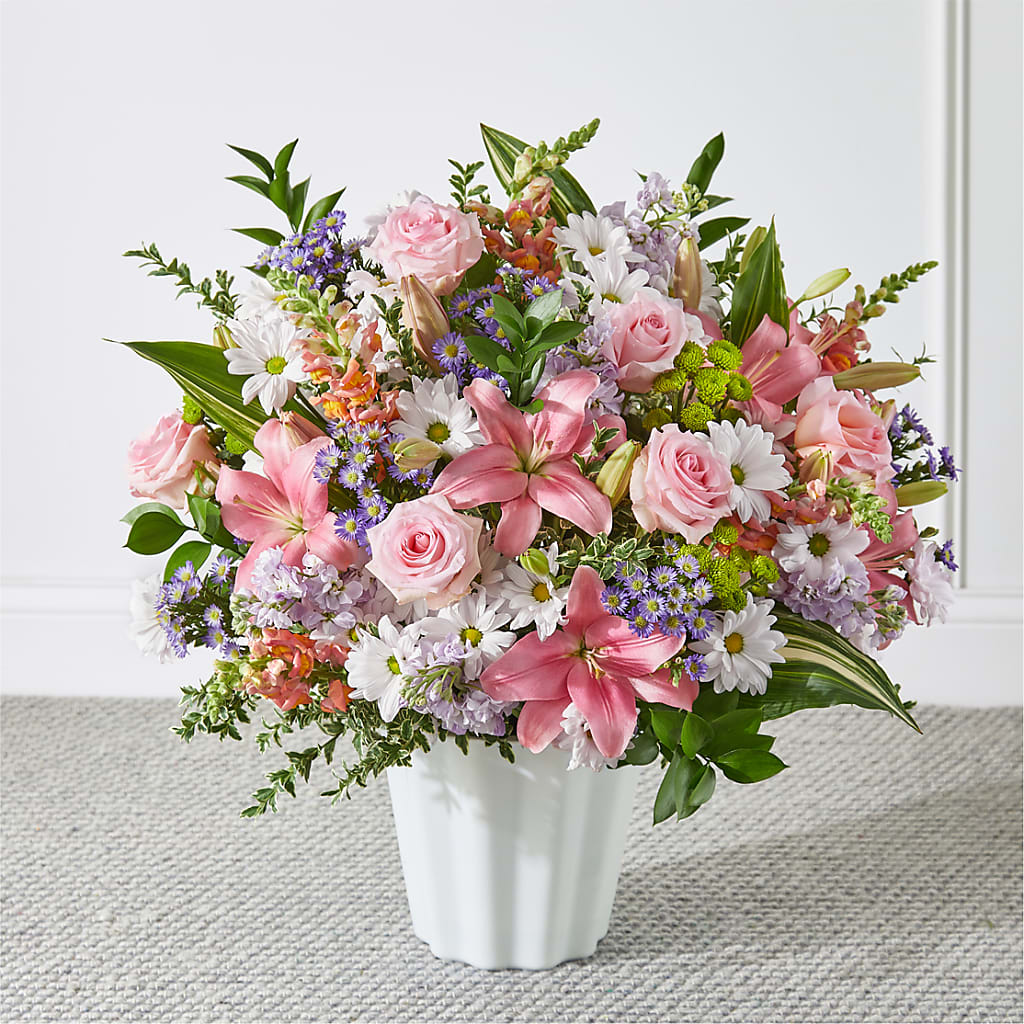 Abundant Compassion Floor Basket – BLOSSOMS & BALLOONS FLORIST, Roseville CA