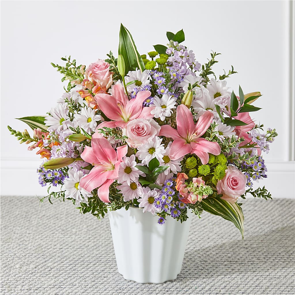Abundant Compassion Floor Basket – BLOSSOMS & BALLOONS FLORIST, Roseville CA