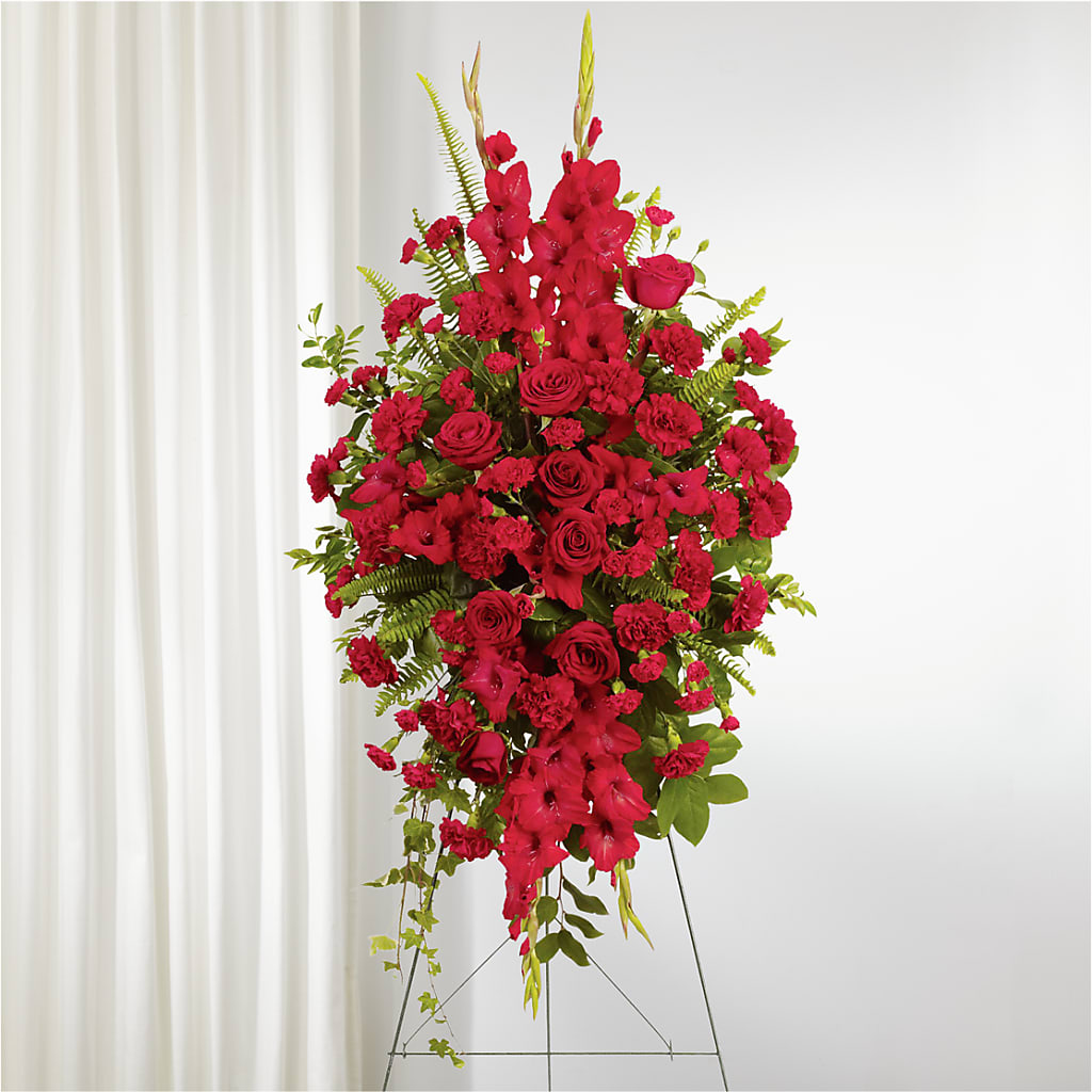 From the Heart Standing Spray – BLOSSOMS & BALLOONS FLORIST, Roseville CA