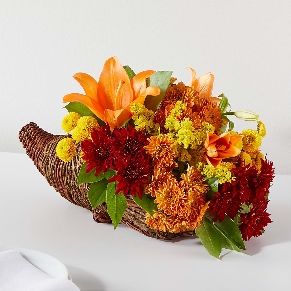 Bouquet of Blessings Cornucopia – BLOSSOMS & BALLOONS FLORIST, Roseville CA