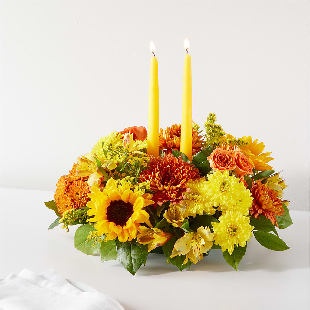 Autumn Harmony Centerpiece – BLOSSOMS & BALLOONS FLORIST, Roseville CA