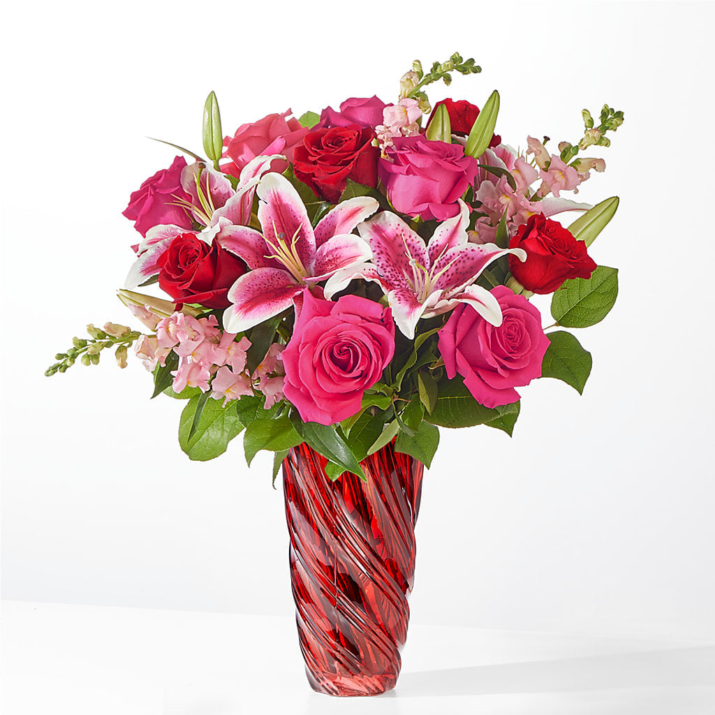 Always You Bouquet with Luxe Swirl Vase – BLOSSOMS & BALLOONS FLORIST, Roseville CA