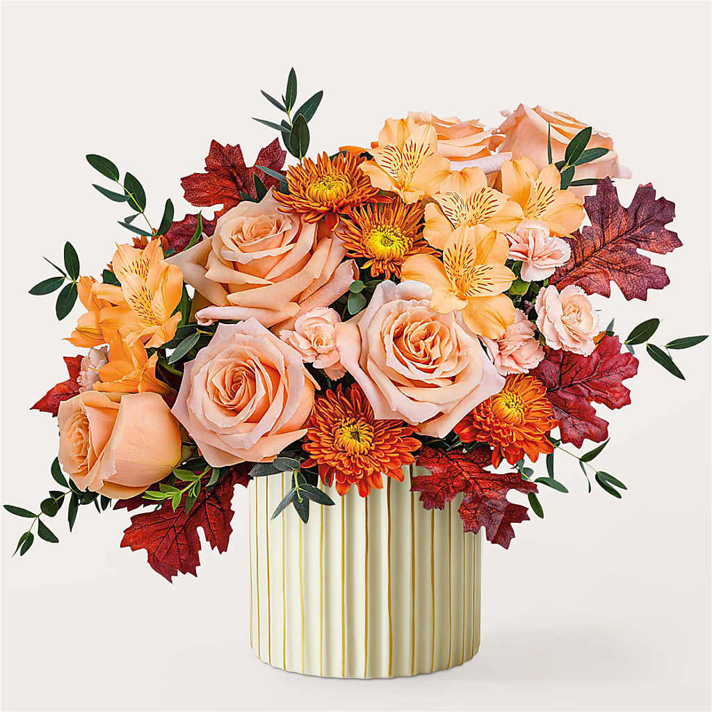 Spiced Latte Bouquet with Ivory Vase – BLOSSOMS & BALLOONS FLORIST, Roseville CA