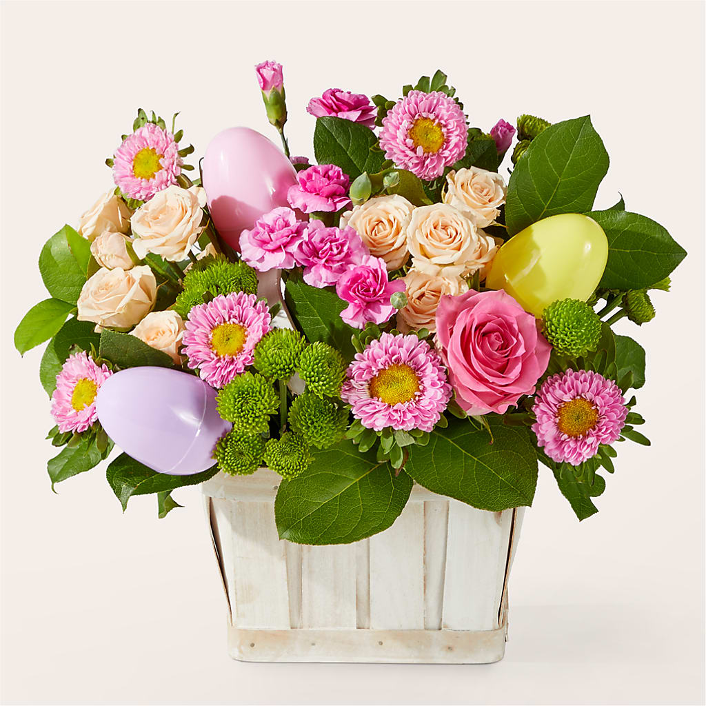 Get Eggcited Basket – BLOSSOMS & BALLOONS FLORIST, Roseville CA