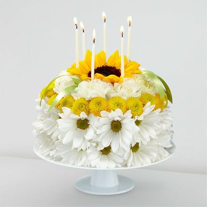 Birthday Smiles Floral Cake – BLOSSOMS & BALLOONS FLORIST, Roseville CA