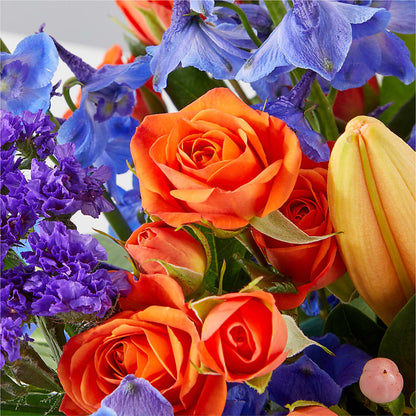 Radiant Citrus Box Bouquet – BLOSSOMS & BALLOONS FLORIST, Roseville CA