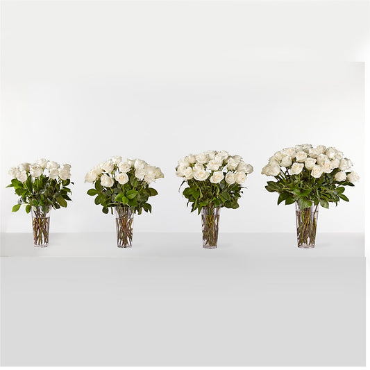 Long Stem White Rose Bouquet – BLOSSOMS & BALLOONS FLORIST, Roseville CA