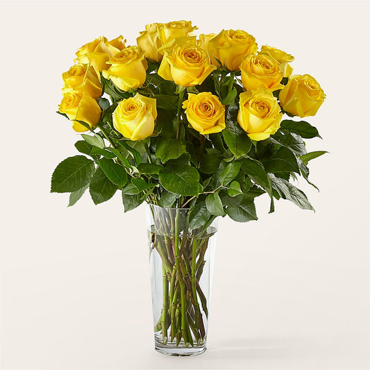 Long Stem Yellow Rose Bouquet – BLOSSOMS & BALLOONS FLORIST, Roseville CA