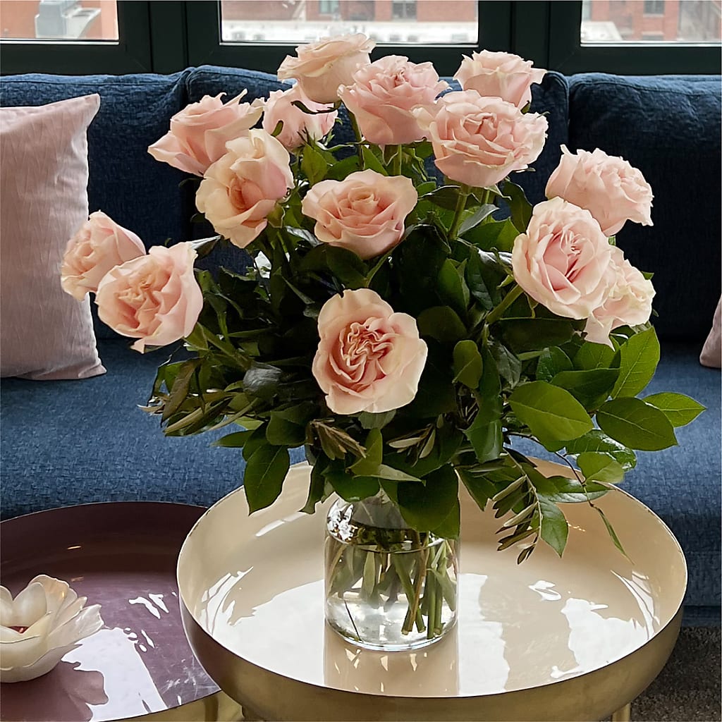 Long Stem Pink Rose Bouquet – BLOSSOMS & BALLOONS FLORIST, Roseville CA