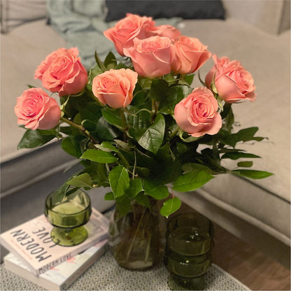 Long Stem Pink Rose Bouquet – BLOSSOMS & BALLOONS FLORIST, Roseville CA