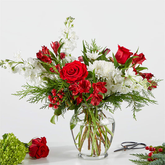 Merry Moment Bouquet – A Florist Original – BLOSSOMS & BALLOONS FLORIST, Roseville CA