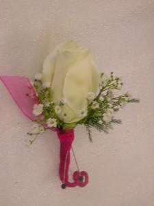 classic rose boutonniere