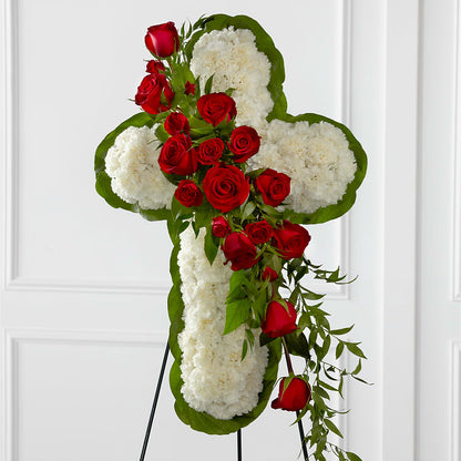 Floral Cross Easel – BLOSSOMS & BALLOONS FLORIST, Roseville CA