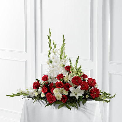 Crimson & White Arrangement – BLOSSOMS & BALLOONS FLORIST, Roseville CA