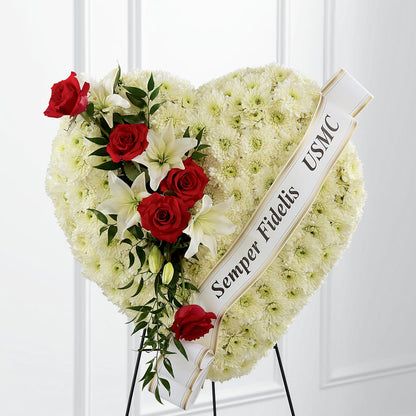 Heartfelt Hero Standing Heart – BLOSSOMS & BALLOONS FLORIST, Roseville CA