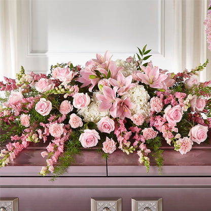 Life & Remembrance Casket Spray – BLOSSOMS & BALLOONS FLORIST, Roseville CA