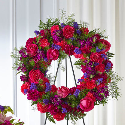 Calming Colors Wreath – BLOSSOMS & BALLOONS FLORIST, Roseville CA