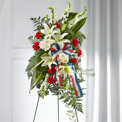 Stars of Life Standing Spray – BLOSSOMS & BALLOONS FLORIST, Roseville CA