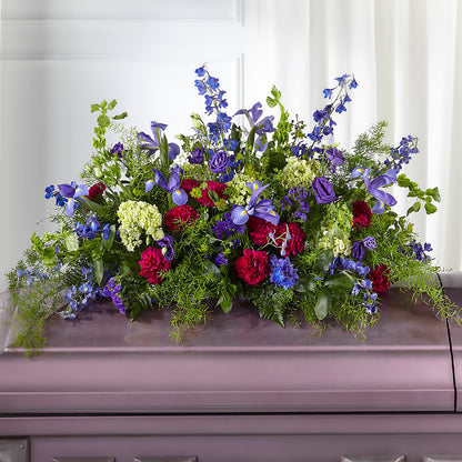 Always Treasured Casket Spray – BLOSSOMS & BALLOONS FLORIST, Roseville CA