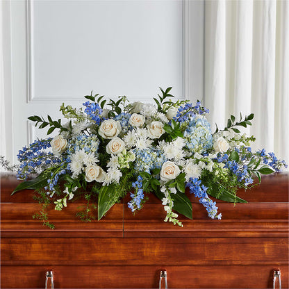 Timeless Essence Casket Spray – BLOSSOMS & BALLOONS FLORIST, Roseville CA