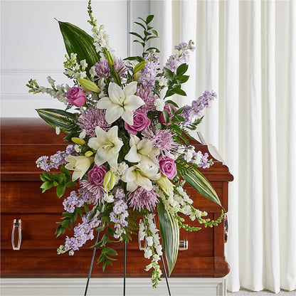 Grateful Hearts Standing Spray – BLOSSOMS & BALLOONS FLORIST, Roseville CA