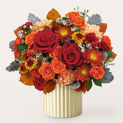 Merlot Bouquet with Ivory Vase – BLOSSOMS & BALLOONS FLORIST, Roseville CA